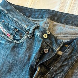 Diesel Industry black incredible comfortable jeans.  Inseam is 33.